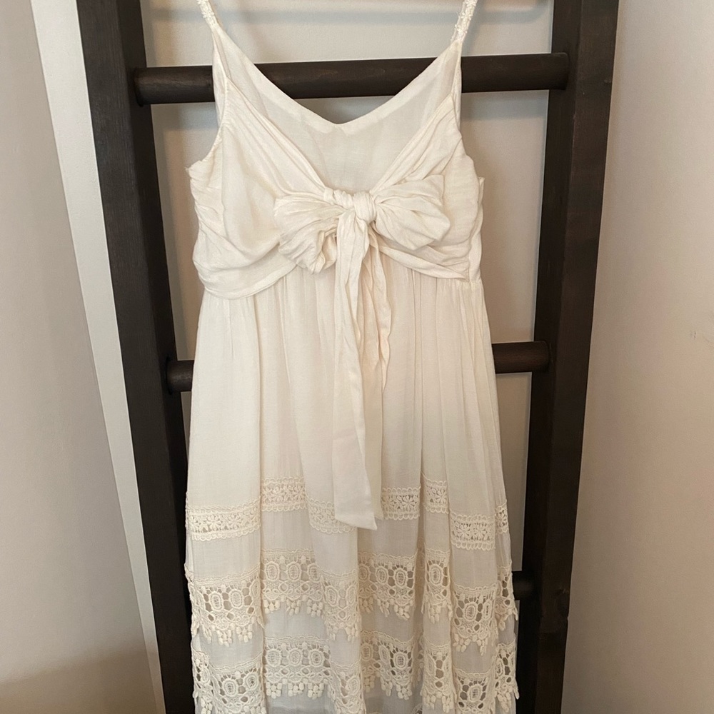 White boho bow dress - Picture 3 of 5